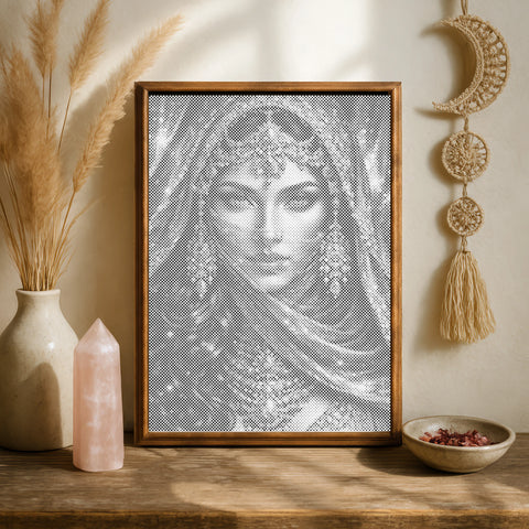 Veil of Gold Arabian Portrait | Dot Painting Kit