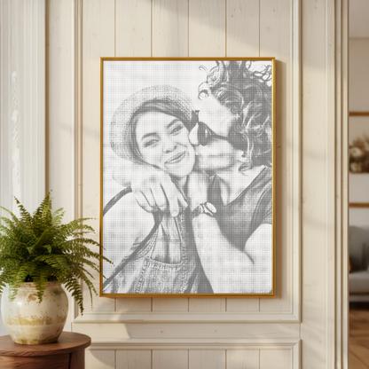 Custom photo dot painting example