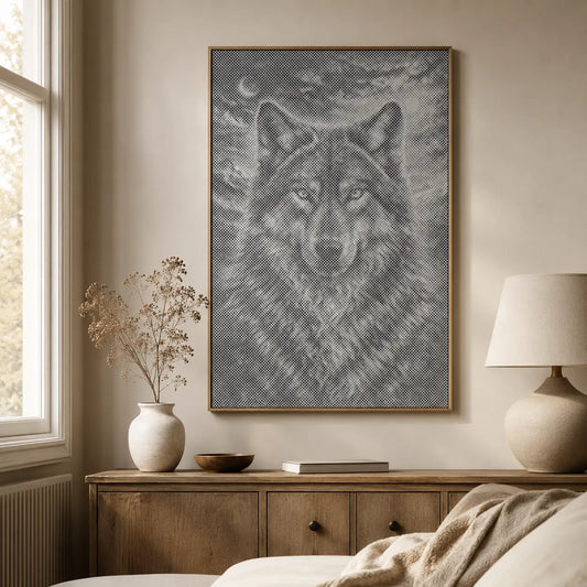 Moonlit Wolf| Dot Painting Kit