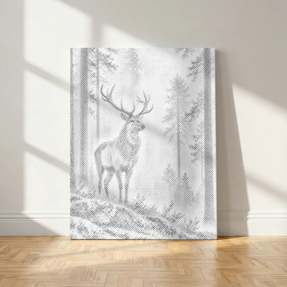 Silent Stag | Dot Painting