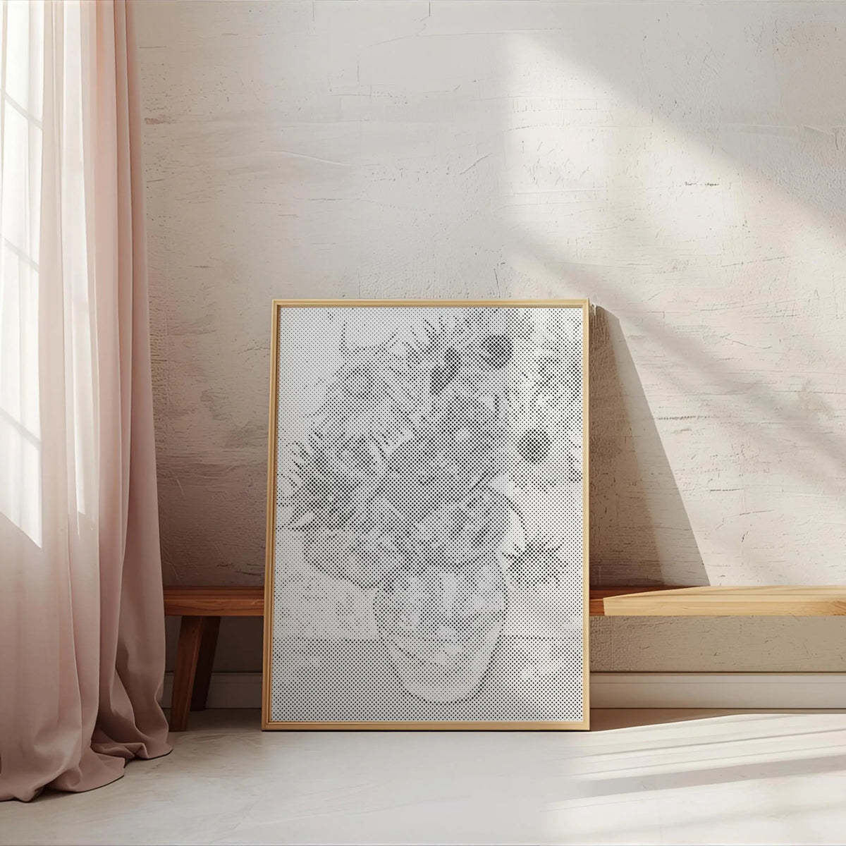 Van Gogh Sunflowers | Dot Painting Kit finished dot painting artwork