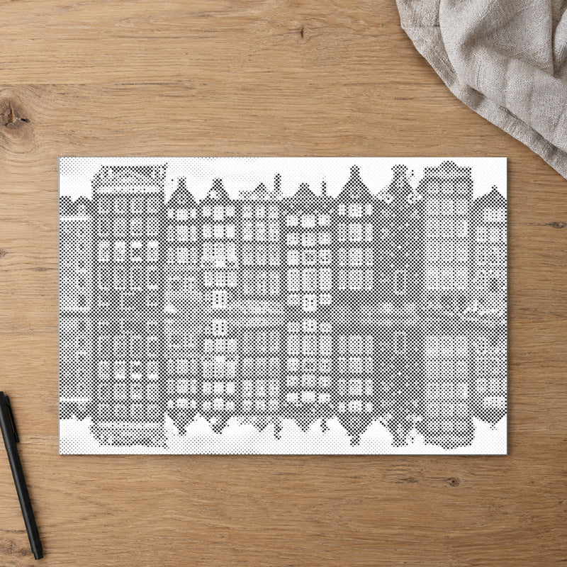 Amsterdam Houses | Dot Painting Kit finished dot painting artwork
