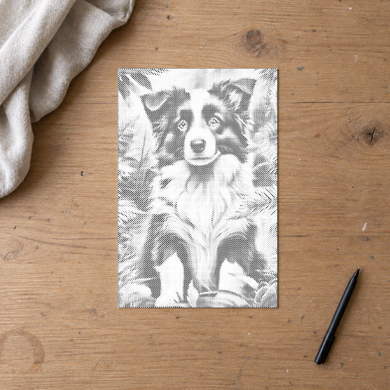 Border Collie Puppy | Dot Painting Kit finished dot painting artwork