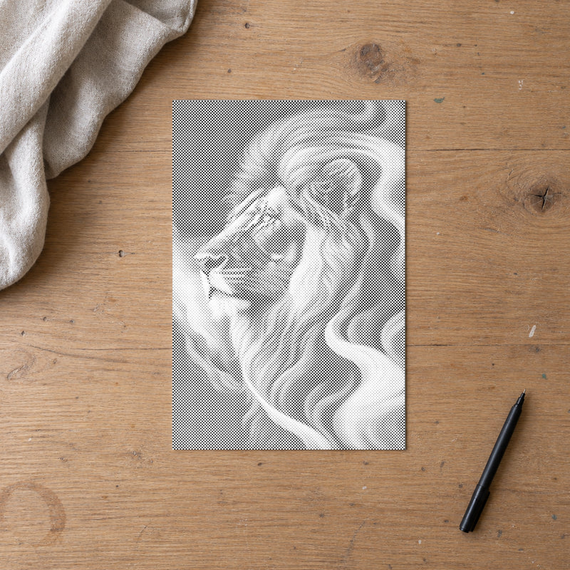 Majestic Lion | Dot Painting Kit finished dot painting artwork