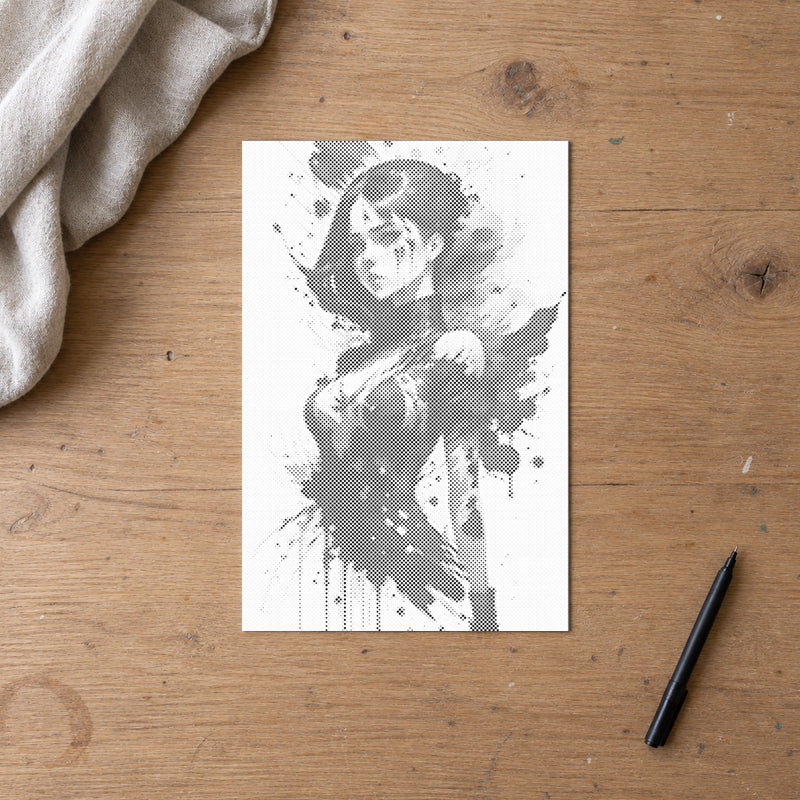 Provocative Woman | Dot Painting Kit finished dot painting artwork