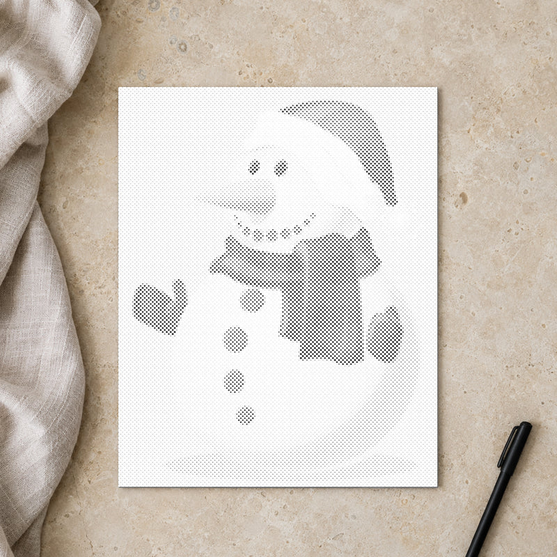Snowman | Dot Painting Kit finished dot painting artwork